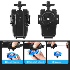 DEZAWRTY Gyro X Battling Blade Set top closeup highlights spin action and grip ergonomics.
