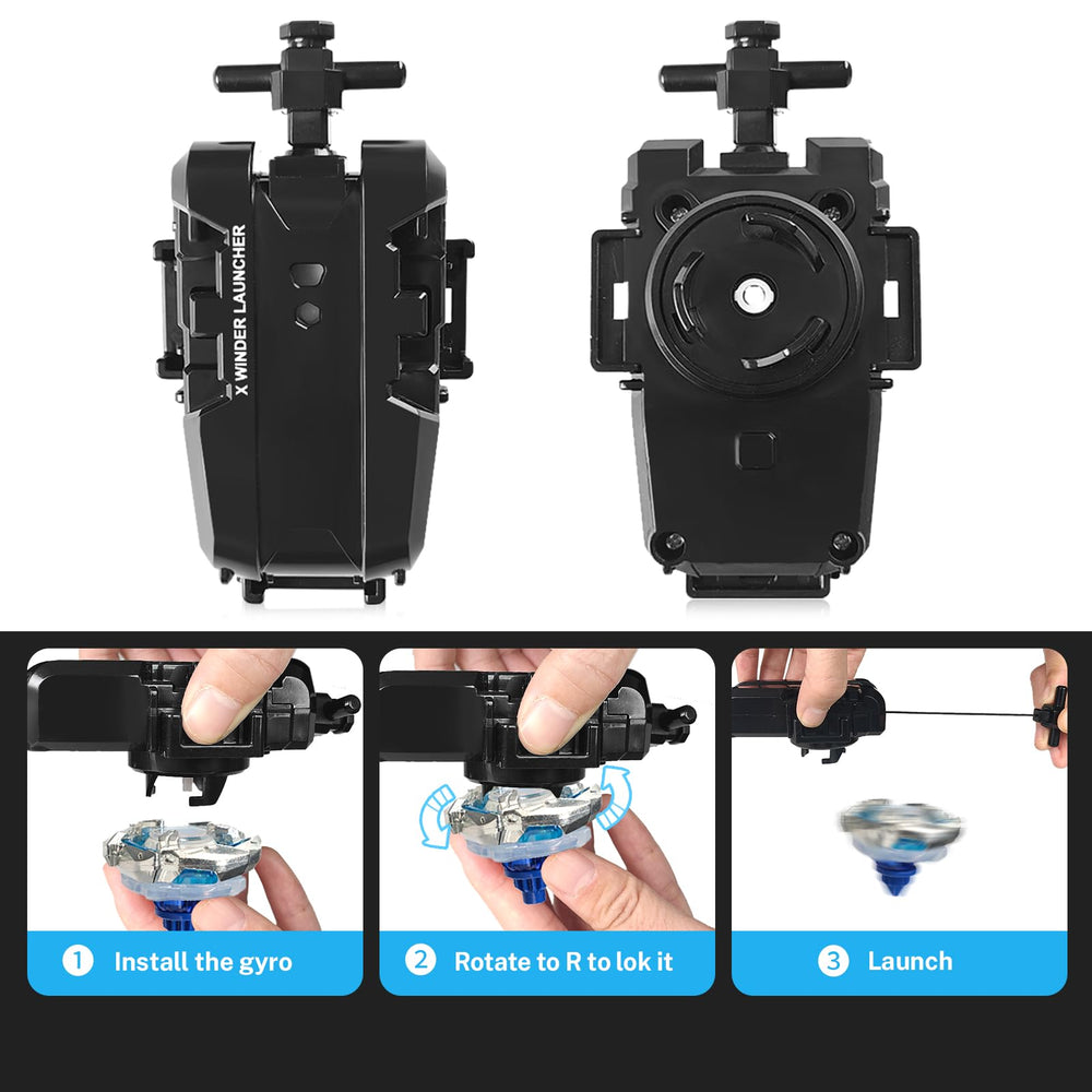 DEZAWRTY Gyro X stadium-ready setup for easy, portable battles.
