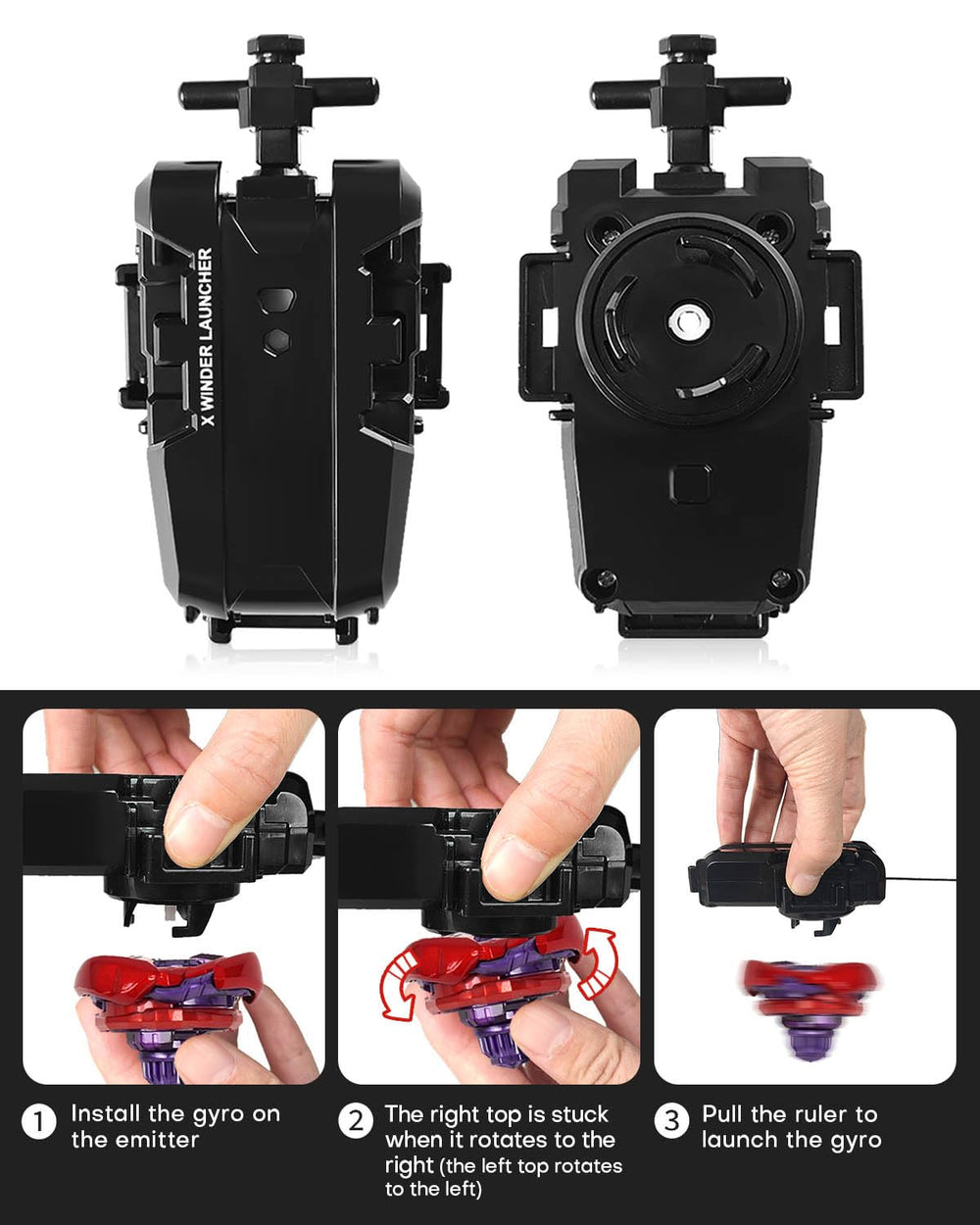 DEZAWRTY Gyro X foam-lined case protects tops during travel.