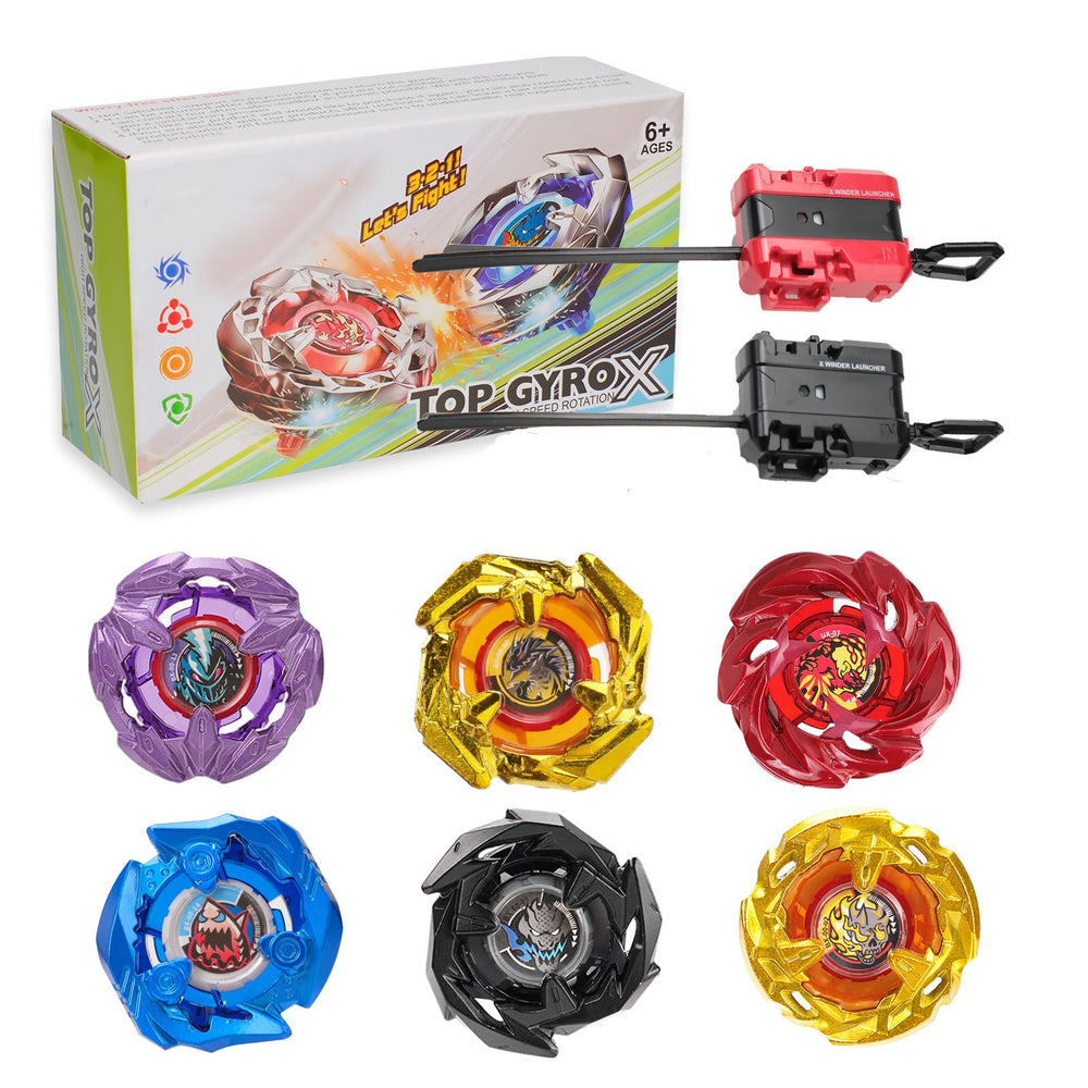 DEZAWRTY Gyro X top front view with bright colors for beginners.