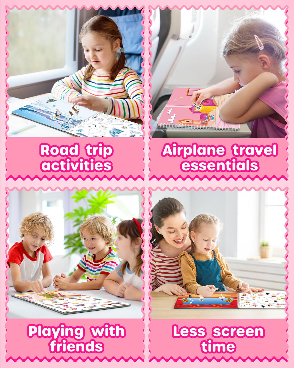 D-FantiX animal scene sticker book inspires pretend play and scene building