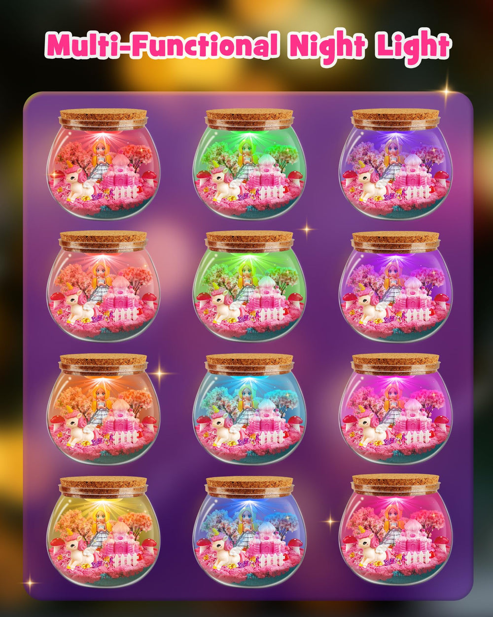 D-FantiX magic sand in vibrant colors for creative terrarium textures.