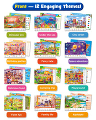 D-FantiX search and find book age of dinosaurs scene sparks curiosity with themed learning adventures.