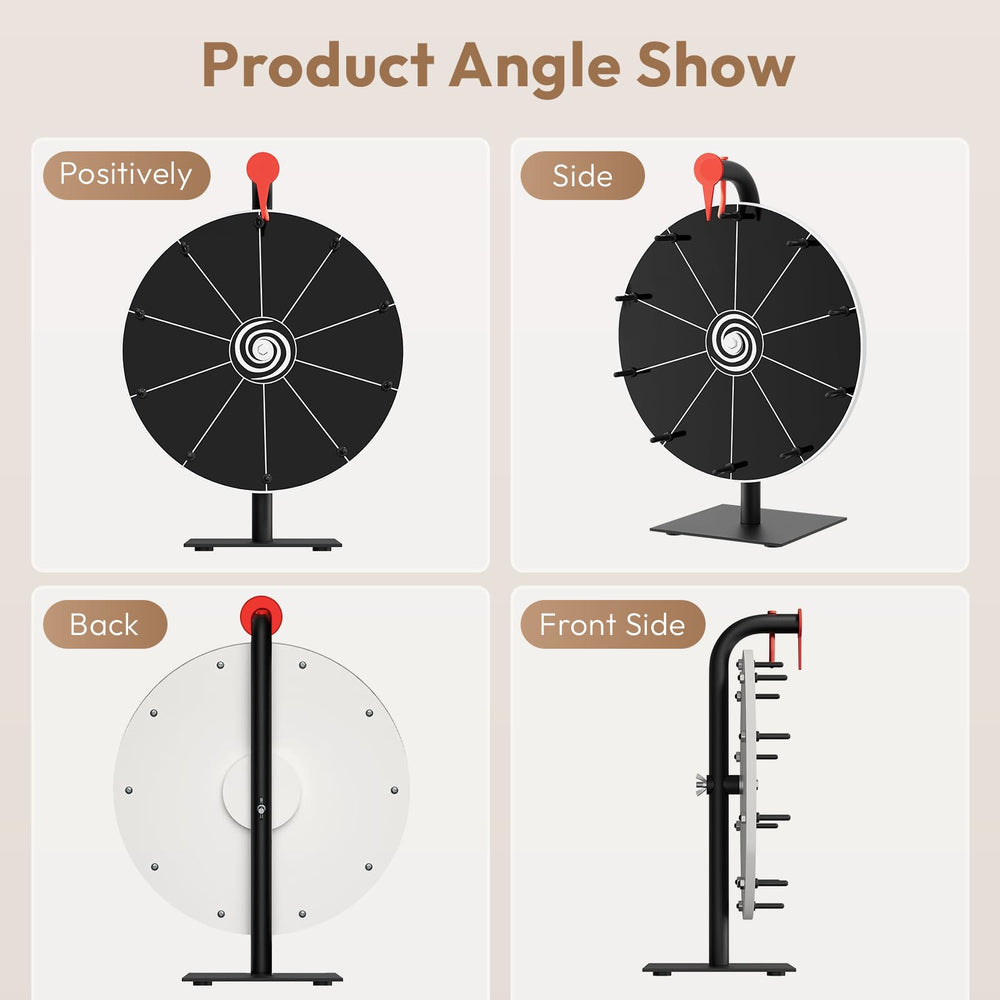 Dialorys 10-slot wheel fits a variety of prizes, raffles, and activities