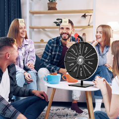 Dialorys 12-inch prize wheel tabletop setup ideal for quick party or classroom use