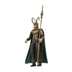 Diamond Select Toys Loki figure features 16 articulation points for versatile posing.