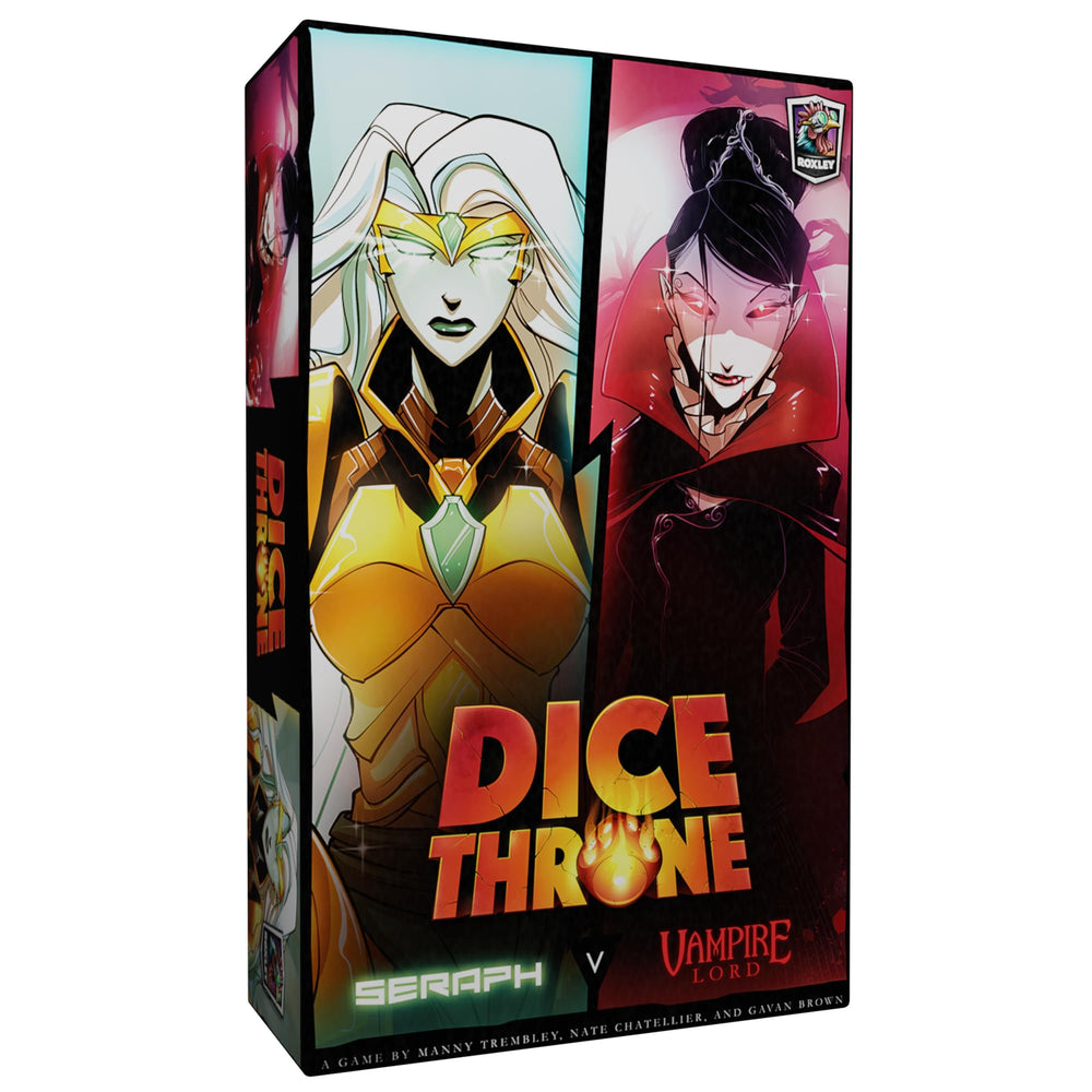 Dice Throne Seraph vs Vampire Lord promo art for epic duel inspiration