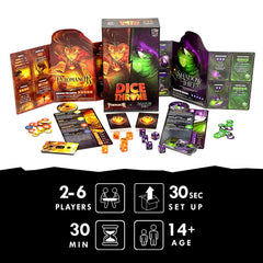 Dice Throne Shadow Thief dice and ability cards highlight stealthy strategy during play