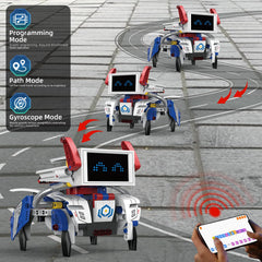 DIEBA snap-together robot parts ready for quick building.