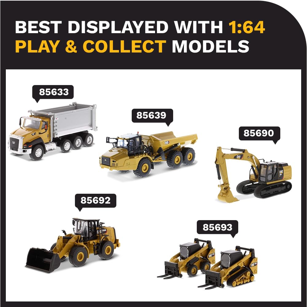 Diecast Masters Caterpillar 320F L articulated steering enables realistic maneuvering.