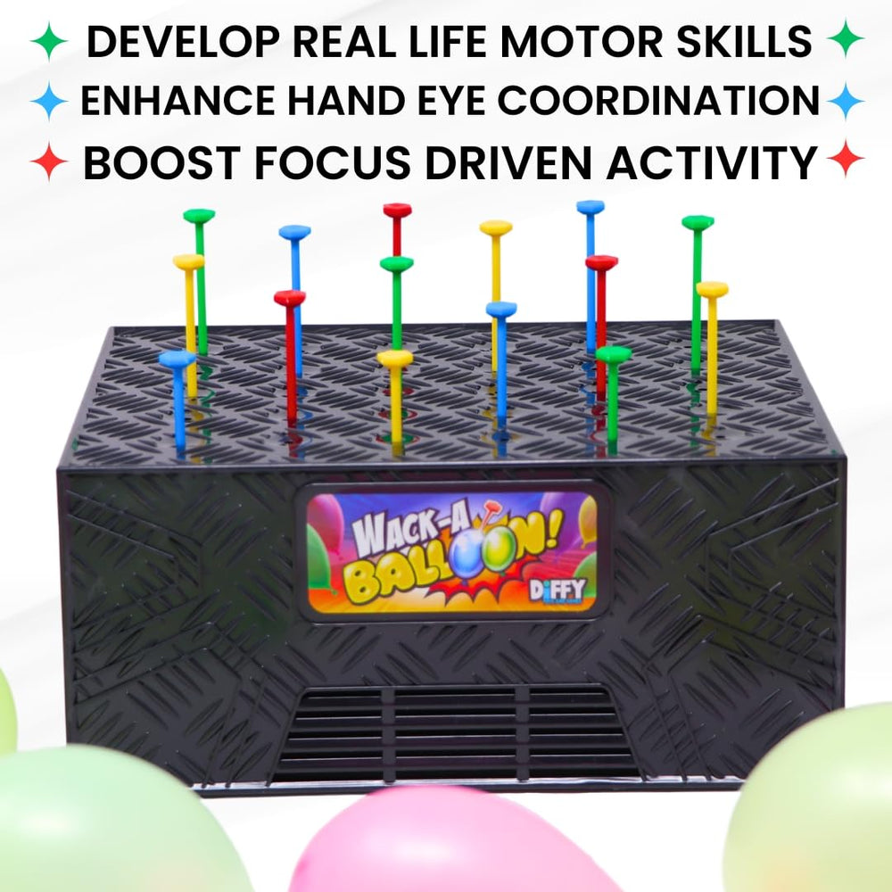 DiFFY Wack A Balloon Party Edition promotes inclusive game nights for families and classmates.