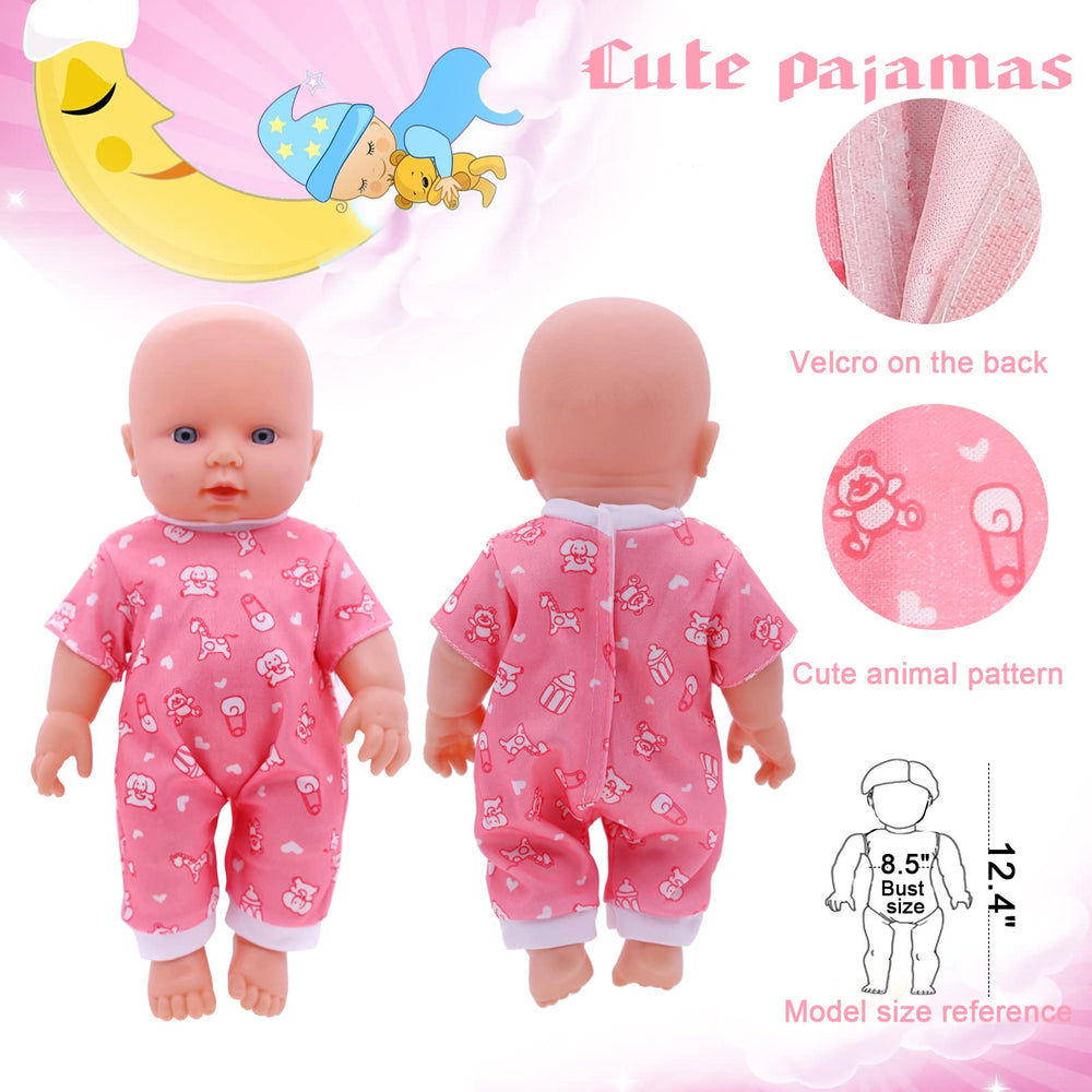 Digabi Alive-Baby doll outfits set 4: animal prints spark pretend adventures