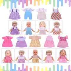 Digabi comprehensive doll clothes collection kit for imaginative play.