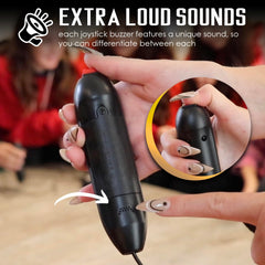 Digital Energy Handheld Game System buzzer joysticks in action during quiz