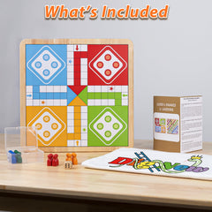 DigNew organizer box holding 16 pieces and dice securely.
