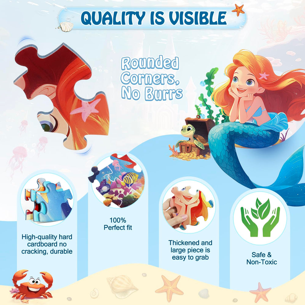 DIGOBAY mermaid underwater base scene puzzle image for imaginative play