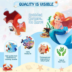 DIGOBAY mermaid underwater base scene puzzle image for imaginative play