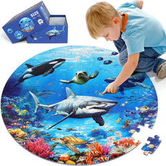 DIGOBAY round underwater puzzle, 22.8-inch diameter, inviting collaborative play and exploration