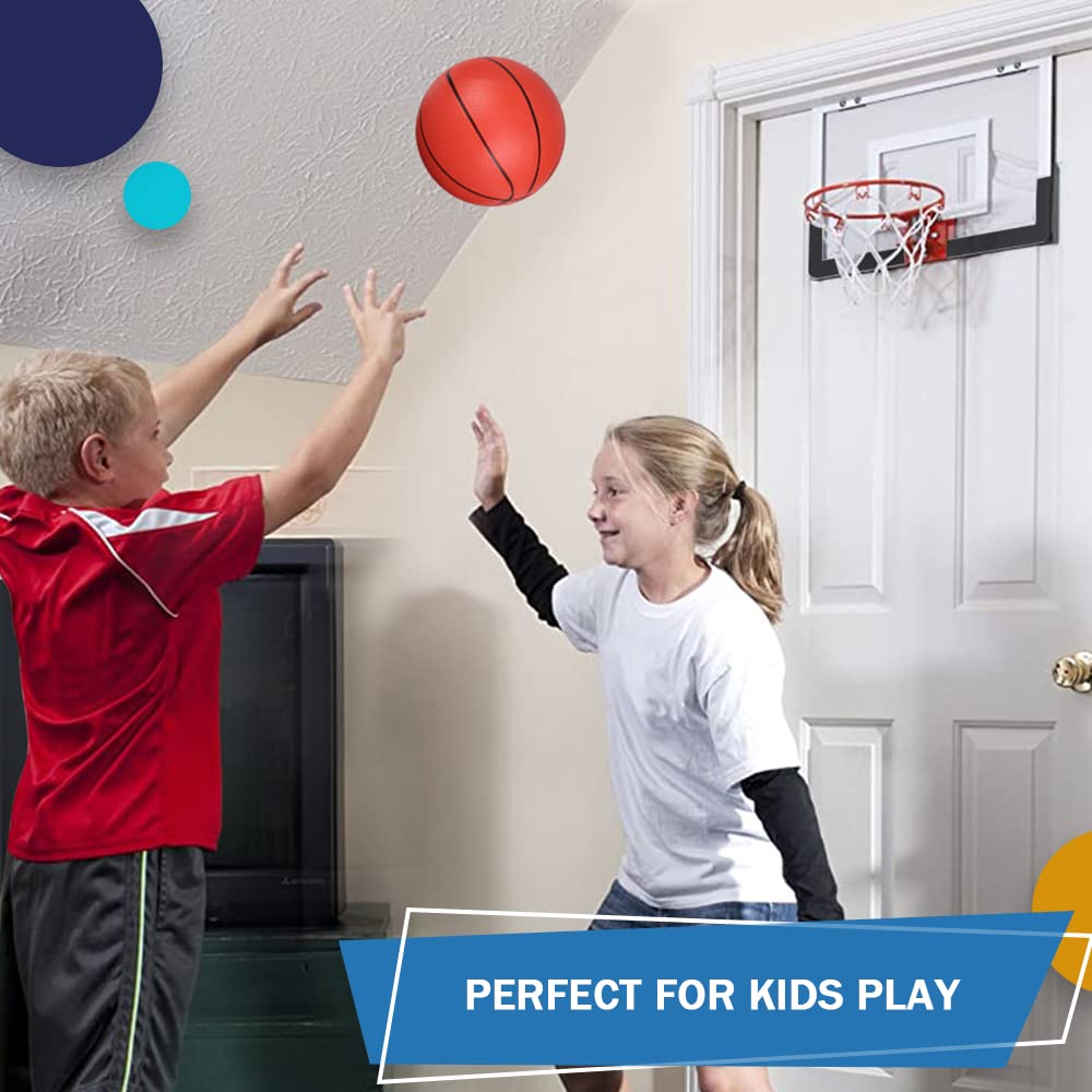 Dilabnba 6'' mini basketball from classroom prize setup, durable and vibrant red.