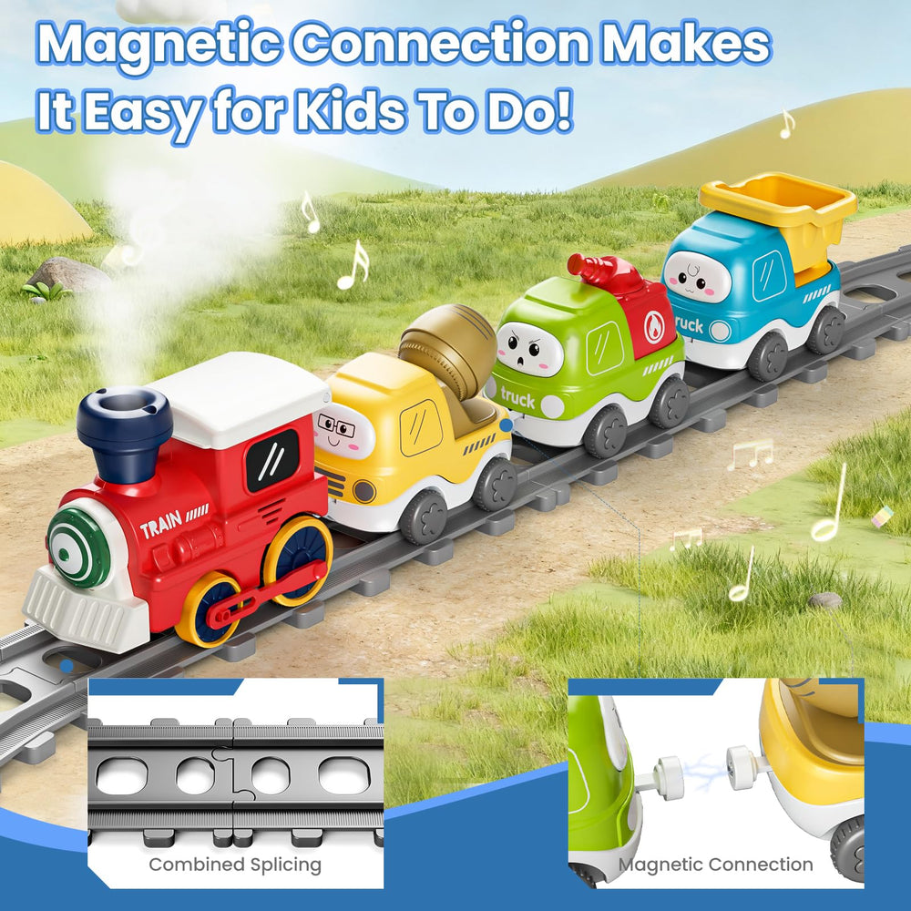 Dimoarch electric train set 8 curved tracks arranged for flexible layouts
