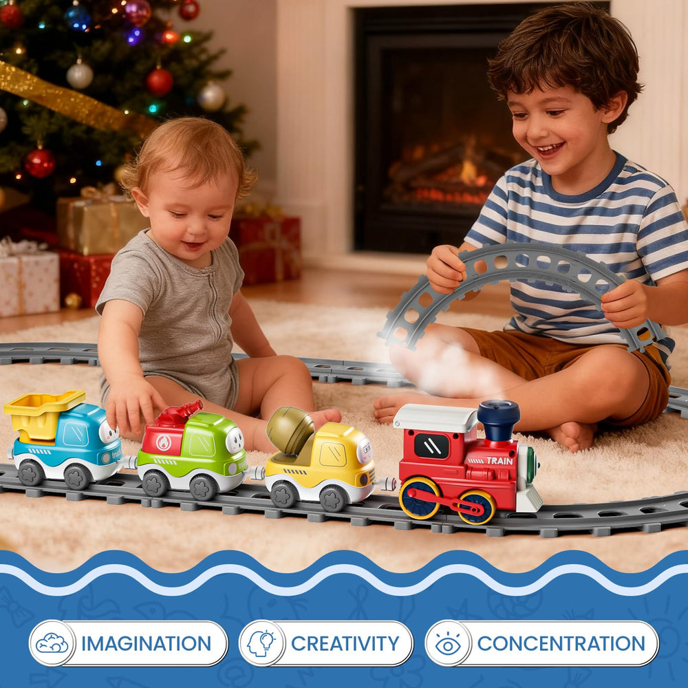 Dimoarch electric train set road sign accessories to teach basic road safety concepts