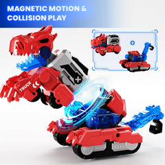 Dimoarch magnets connecting dino robot pieces securely.