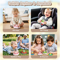 Dimoarch baby hand interaction with sturdy, smooth-edged toy