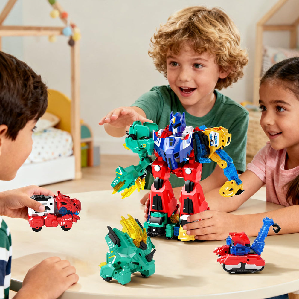 Dimoarch hands-on STEM fun with magnetic dinosaur construction.