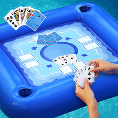 DIMROM floating pool table with cup holders provides a stable surface for pool play