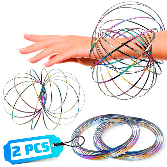 DIMROM Flow Ring Spinner Arm Toy with a compact 5.1-inch design for on-the-go play.