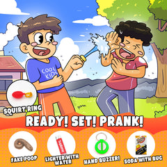 DIMROM Prank Kit family fun: simple setup ideas for kid-friendly pranks at home.