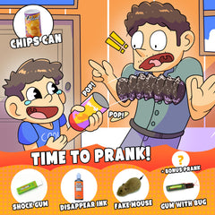 DIMROM Prank Kit storage: neatly organized set is easy to store after playtime.