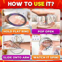 DIMROM smooth-surface fidget ring provides a satisfying glide for focused play.