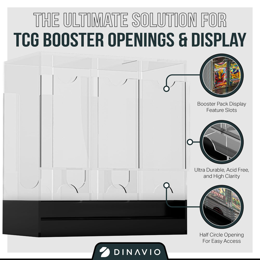 Dinavio Crafthouse durable 4mm acrylic protects booster packs.