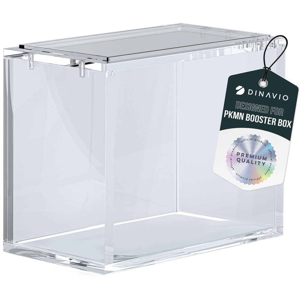 Dinavio Crafthouse PKMN booster box case front view with crystal-clear acrylic for display