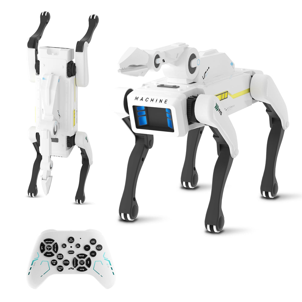 Dingdongwu Robot Dog front view emphasizes durable, kid-friendly build.