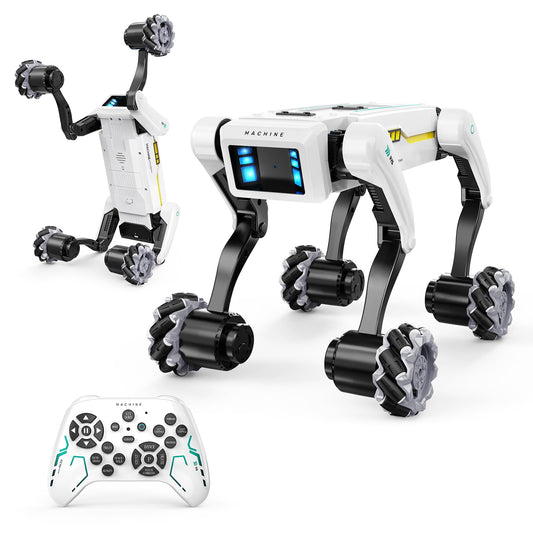 Dingdongwu Smart Robot Dog with wheels for smooth agile movement during play.