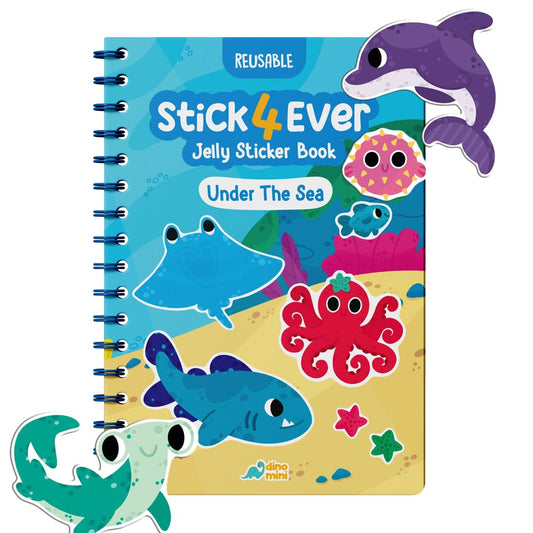 DINO MINI Stick4Ever Jelly Sticker Book cover under the sea, inviting adventure for toddlers.