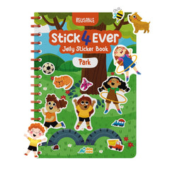 DINO MINI Stick4Ever Jelly Sticker Book cover, durable and travel-ready