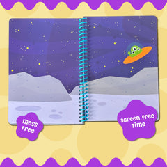Dino Mini Stick4Ever jelly stickers – space theme, washable and reusable for toddlers.