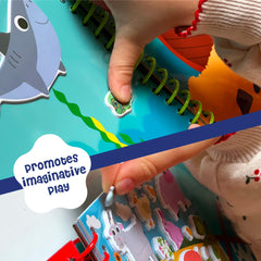DINO MINI Stickypuff scene 2: travel-friendly, mess-free sticker fun for kids.