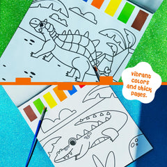 DINO MINI two books with 36-pages encourage repetitive practice and focus.