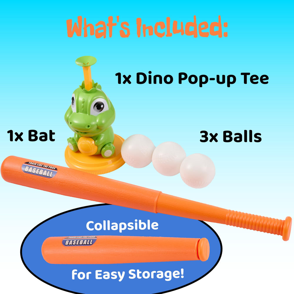 Dinoland three practice balls ready for backyard or gym batting.