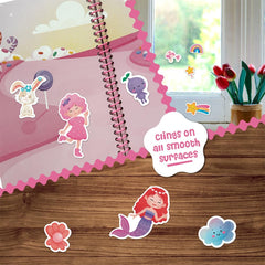 DINO MINI Stick4Ever jelly sticker book scenes invite exploration through seven playful worlds.
