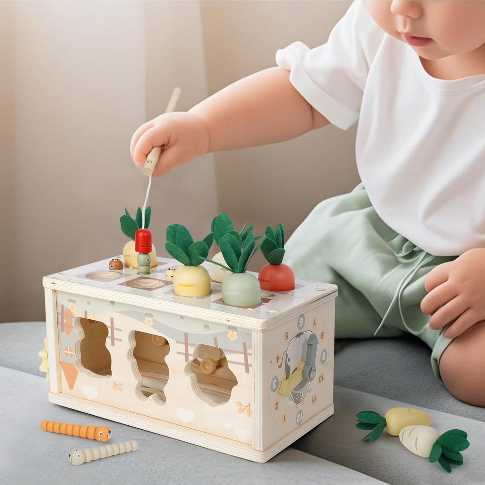 DINORUN clock gears promote sequencing and playful problem-solving during learning.