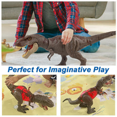 DINOSAURS'ISLAND TOYS battle-ready pose invites kids to recreate thrilling prehistoric scenes