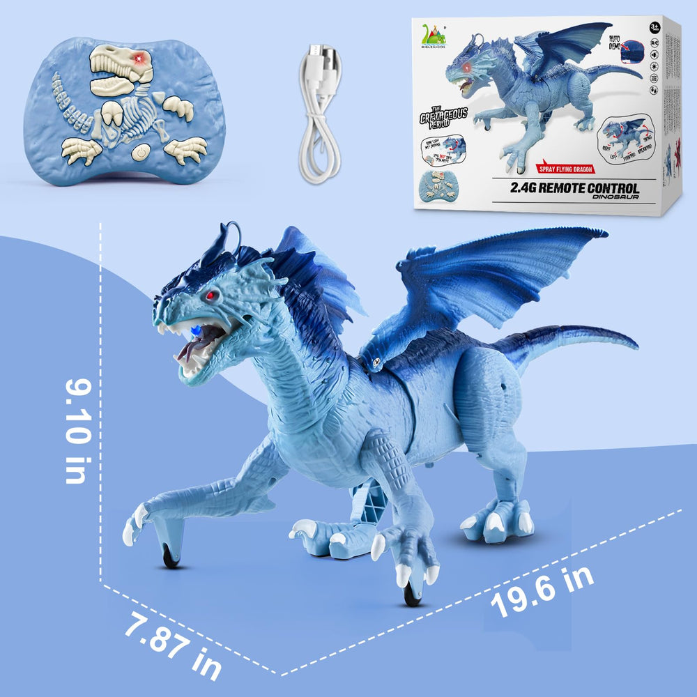 DINOSAURS'ISLAND TOYS dragon blue multi-action play options