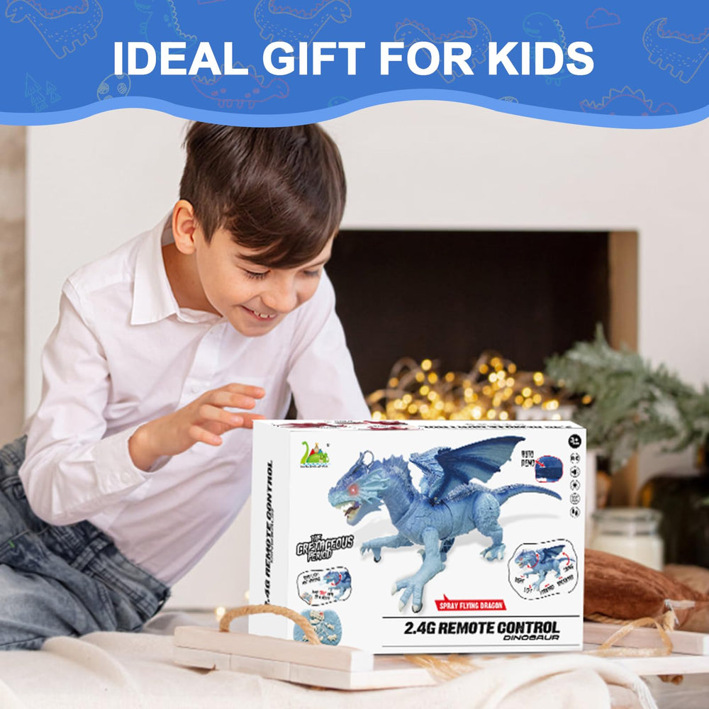 DINOSAURS'ISLAND TOYS dragon blue wings flap for realistic motion