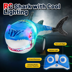 Dinotronik Shark RC Car with flexible tail for lifelike movement.