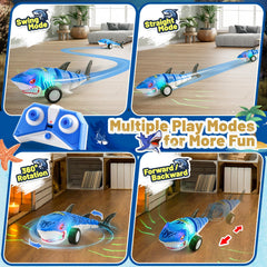 Dinotronik Shark RC Car in straight mode for stable racing.